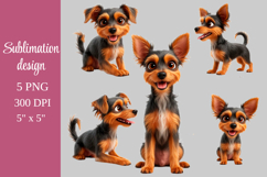 Cute Yorkie Dog Clipart 5 PNG 1 Product Image 1