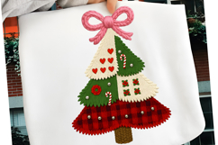 Patchwork Yarn Crochet Christmas Tree PNG, Christmas Tree Product Image 2