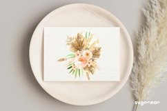 Boho Flowers Watercolor Clipart Bundle Product Image 10