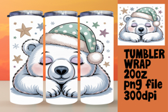 VIBRANT 20oz Tumbler Wrap PNG , Cute Christmas Product Image 1