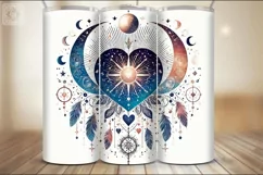 Celestial Love Tumbler Sublimation, 20 oz Tumbler Wrap Product Image 2