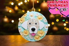 3D Sublimation: Cute Dog Animal Ornament, Flower Product Image 1