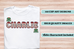 Christmas Alphabet png clipart, christmas doodle letters Product Image 6