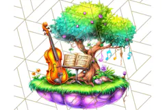 Bright Floating Island PNG Clipart for Fantasy Worlds & Maps Product Image 4