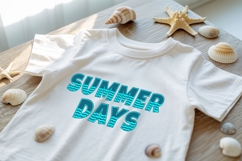 Waves Duo Font | Beach Summer Font for Kids | Ocean Sea Product Image 3