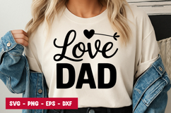 Love Dad Quote Typography SVG PNG Product Image 1