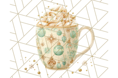 Christmas Coffee Mugs Clipart PNG Festive Cups Product Image 4