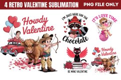 Retro Valentines Sublimation Bundle PNG Product Image 10