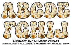 Honey bee Alphabet png clipart, honey bee letters doodle Product Image 2