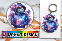 Luminous Round Designs Sublimation PNG, Dino Product Image 1