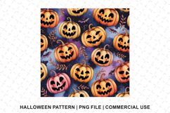 Halloween Pumpkin Pattern Png | Sublimation | Digital Paper Product Image 1