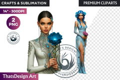 Romantic Couple Fantasy Bride Graphics valentines day png Product Image 1