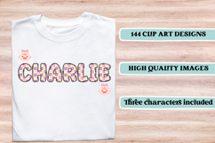 Baby Girl Alphabet, baby girl letters doodle, baby clipart Product Image 6