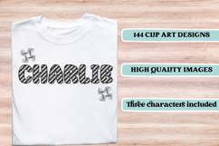 Geometric Alphabet png clipart, geometric doodle letters Product Image 6