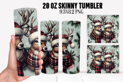Christmas Deer Tumbler Sublimation ,20 oz Tumbler Wrap Product Image 1