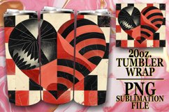 Vibrant Heart Patterns - 20oz Art Product Image 1