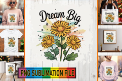 Bright TOTE BAG Designs PNG, Flowers Quote Product Image 1