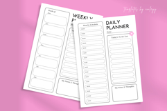 Cute Daily &amp; Weekly Planner Canva Template | Pastel Printabl Product Image 3