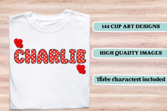 Valentine Alphabet Clip Art, valentines day letters doodle Product Image 6