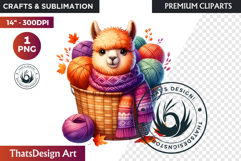Autumn Cute animal in a bucket clipart Pumpkin thanksgiving Product Image 1