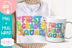 First Grade squad shirt PNG, First Grade Teacher mug PNG Product Image 2
