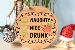 Naughty Nice Drunk Svg, Funny Christmas Checklist Svg. Product Image 7
