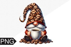 Coffee Gnome Sublimation - Clipart PNG Design Product Image 1