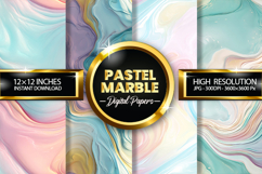 Pastel Marble Digital Papers - 04 variations Product Image 1