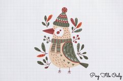 Scandinavian Folk Art Christmas Clipart PNG Product Image 1