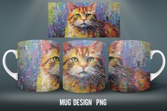 Cat Impasto Painting Mug Wrap Sublimation Designs Product Image 4