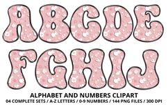 Baby Girl Alphabet PNG Cute Baby Letters &amp; Numbers 300 DPI Product Image 2