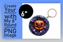 Cute Circle Coaster PNG Artwork , 3D Pumpkin Product Image 1