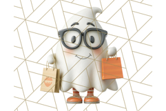 Retro Halloween Clipart Vintage PNG Graphics, 50s Holiday Product Image 4