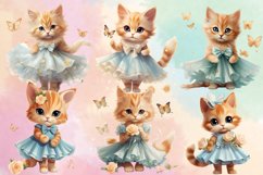 Cute Ginger Kitten Sublimation Clipart, Cute Ginger Kitten Product Image 3