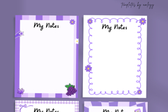 Cute Purple Notes Planner Template Aesthetic Daily Planner Product Image 2