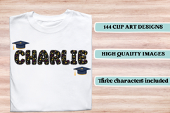 Graduation Alphabet png clipart, graduation letters doodle Product Image 6