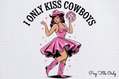 I only kiss cowboys PNG Product Image 1
