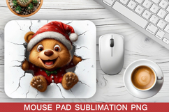 Christmas Bear Mouse Pad Sublimation - Christmas Mouse Pad Product Image 1