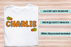 Fall Autumn Alphabet png clipart, fall autumn letters doodle Product Image 6