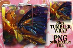 Sparkly Butterfly Pattern for Teardrop Earrings 20oz Product Image 1