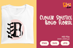 Clover Solstice Boho Floral Monogram Product Image 1