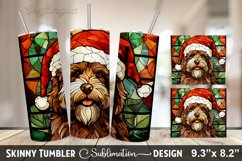 Stained Glass Christmas Dog Wrap - Stained Glass Tumbler Product Image 13