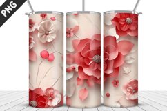 Flowers Tumbler Wrap | Sublimation Design | Tumble PNG Product Image 1