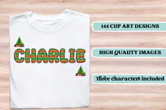 Christmas Alphabet png clipart, christmas letters doodle Product Image 6