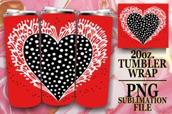Valentine&#039;s Day Love on 20oz Tumbler - Heart Sublimation Product Image 1