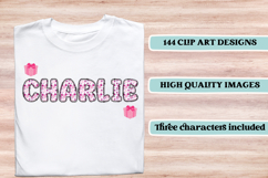 Birthday Girl Alphabet, birthday girl letters doodle clipart Product Image 6