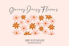 Groovy Daisy 16 oz Libbey Glass Wrap svg Product Image 2