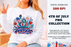 America Sketch Liberty PNG | Patriotic Graffiti DTF Product Image 10