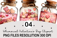 Whimsical Valentine's Day Clipart Valentine's Png Product Image 1