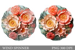 3D Flowers Wind Spinner. Flowers Wind Spinner Design Product Image 1